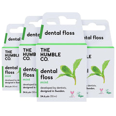 The Humble Co Mint Dental Floss 4-pack box