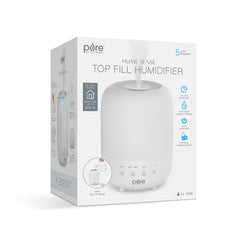 Included items: humidifier, cleaning brush, 5 scent pads, manual