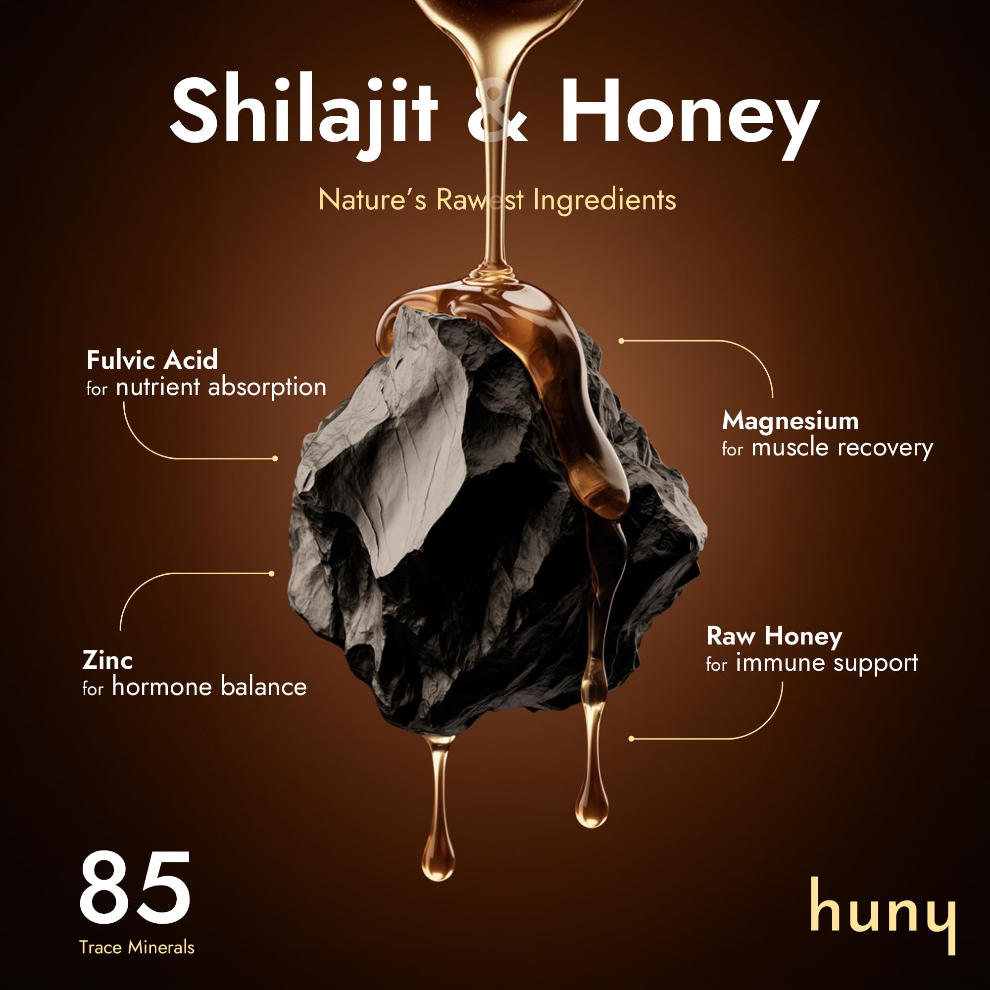 Single Shilajit honey stick on white background