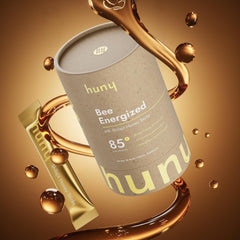 Shilajit honey stick dissolving in tea