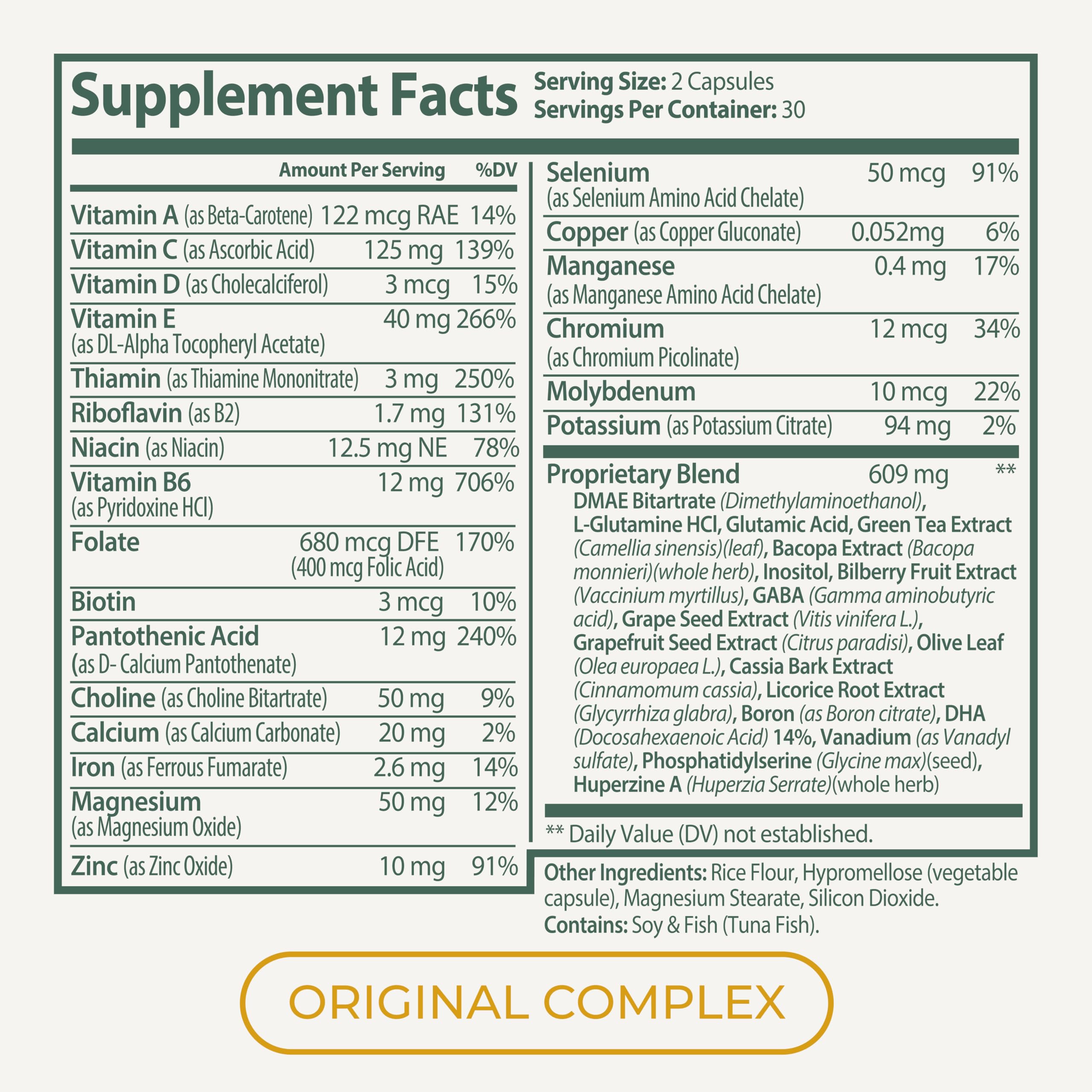 Huperzine A, GABA, L-Glutamine and Magnesium in the brain supplement