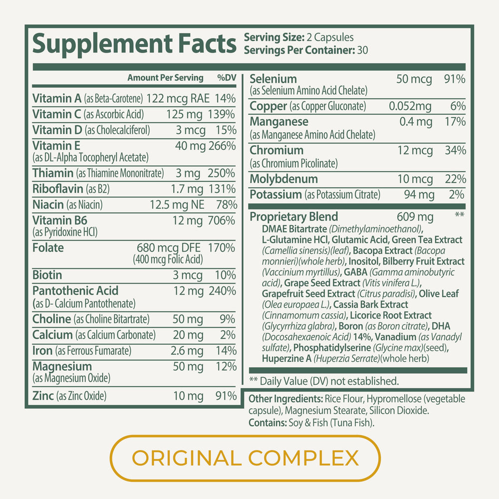 Huperzine A, GABA, L-Glutamine and Magnesium in the brain supplement