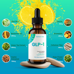 Close-up of Huritan's Vride GLP-1 Drops bottle