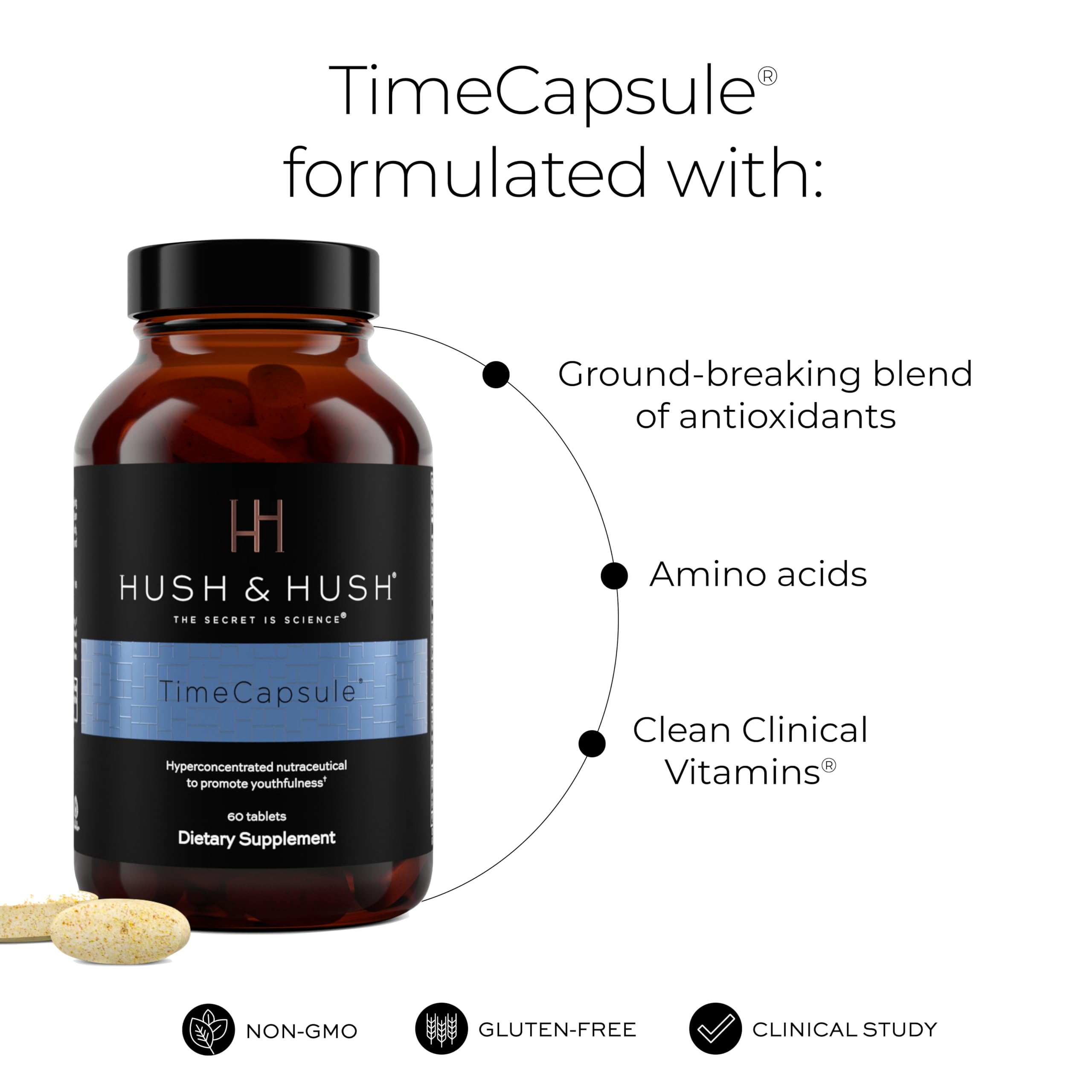 TimeCapsule multivitamin bottle with clean packaging