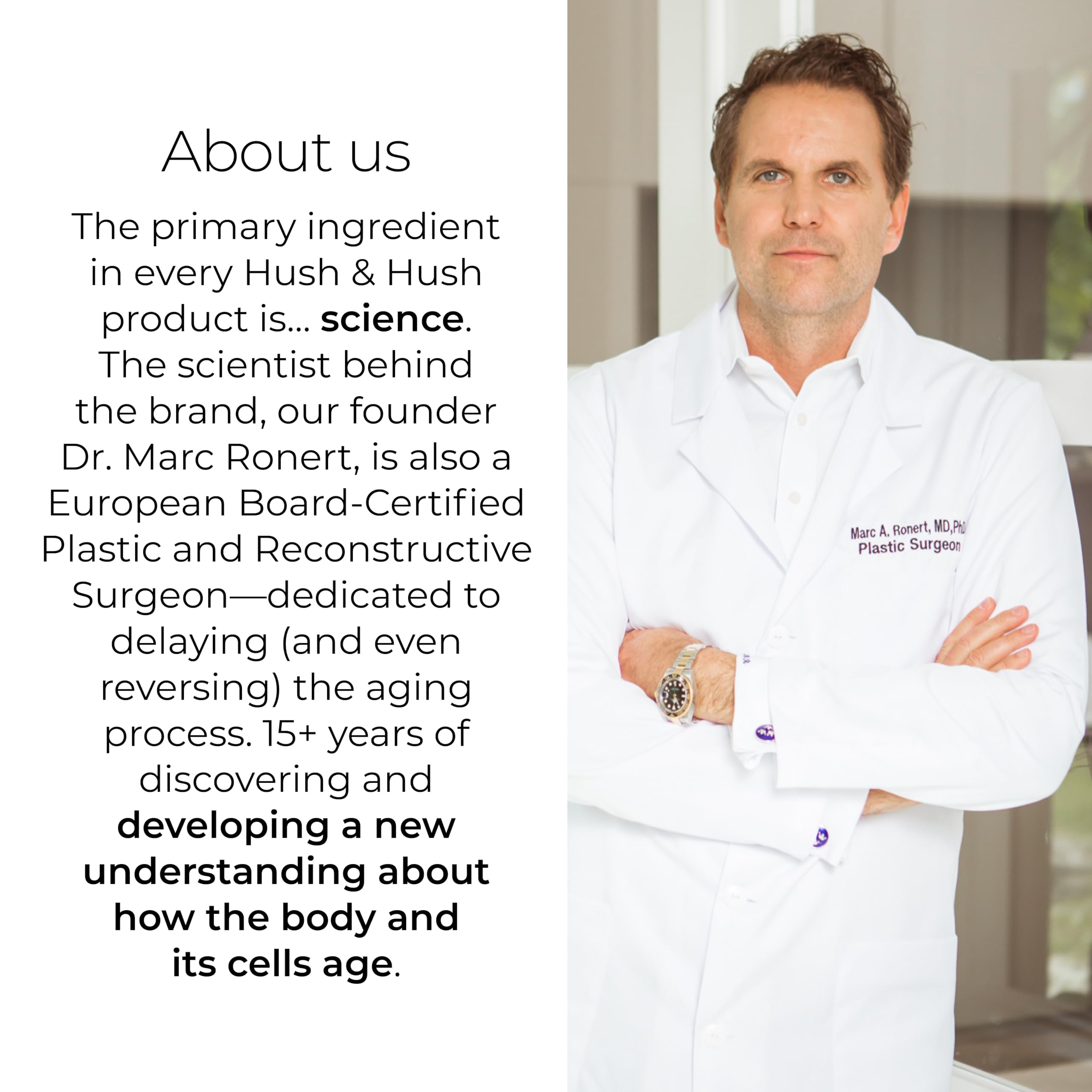 Product benefits highlight: hyaluronic acid, vitamin C, zinc, B12, vitamin E