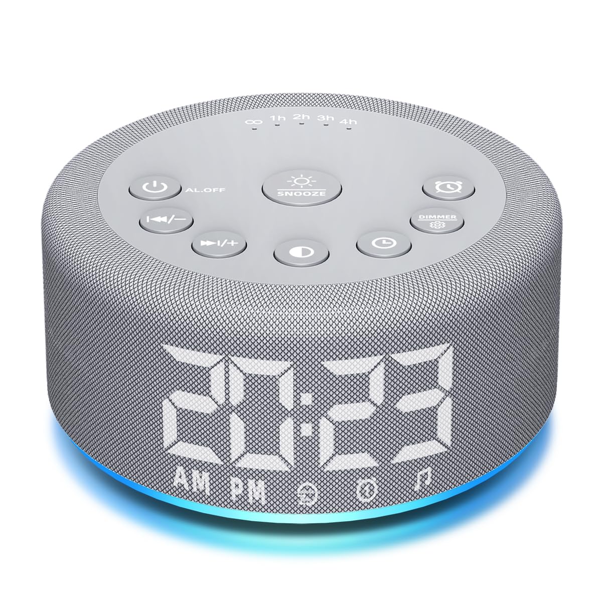 Hushing 3-in-1 white noise machine bedroom setup for restful nights.