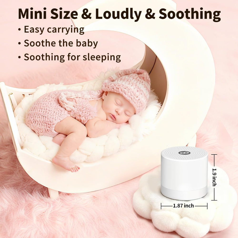 Hushing mini sound machine 30-sound library for white noise and nature sounds