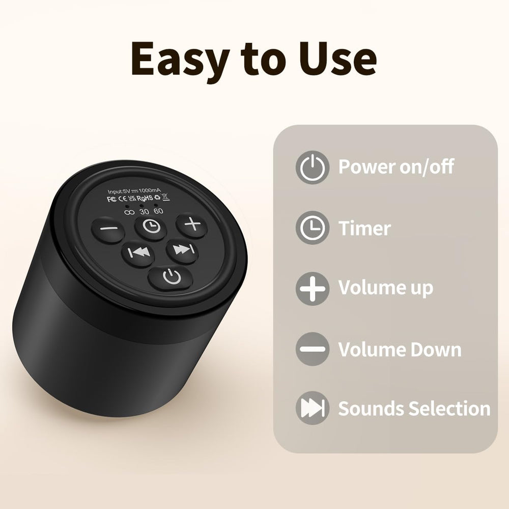 Hushing portable mini white noise machine rechargeable battery use case demonstrates all-day reliability.