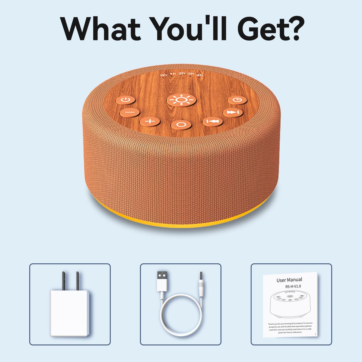 Hushing Sleep Sound Machine elegant design complements nurseries and bedrooms