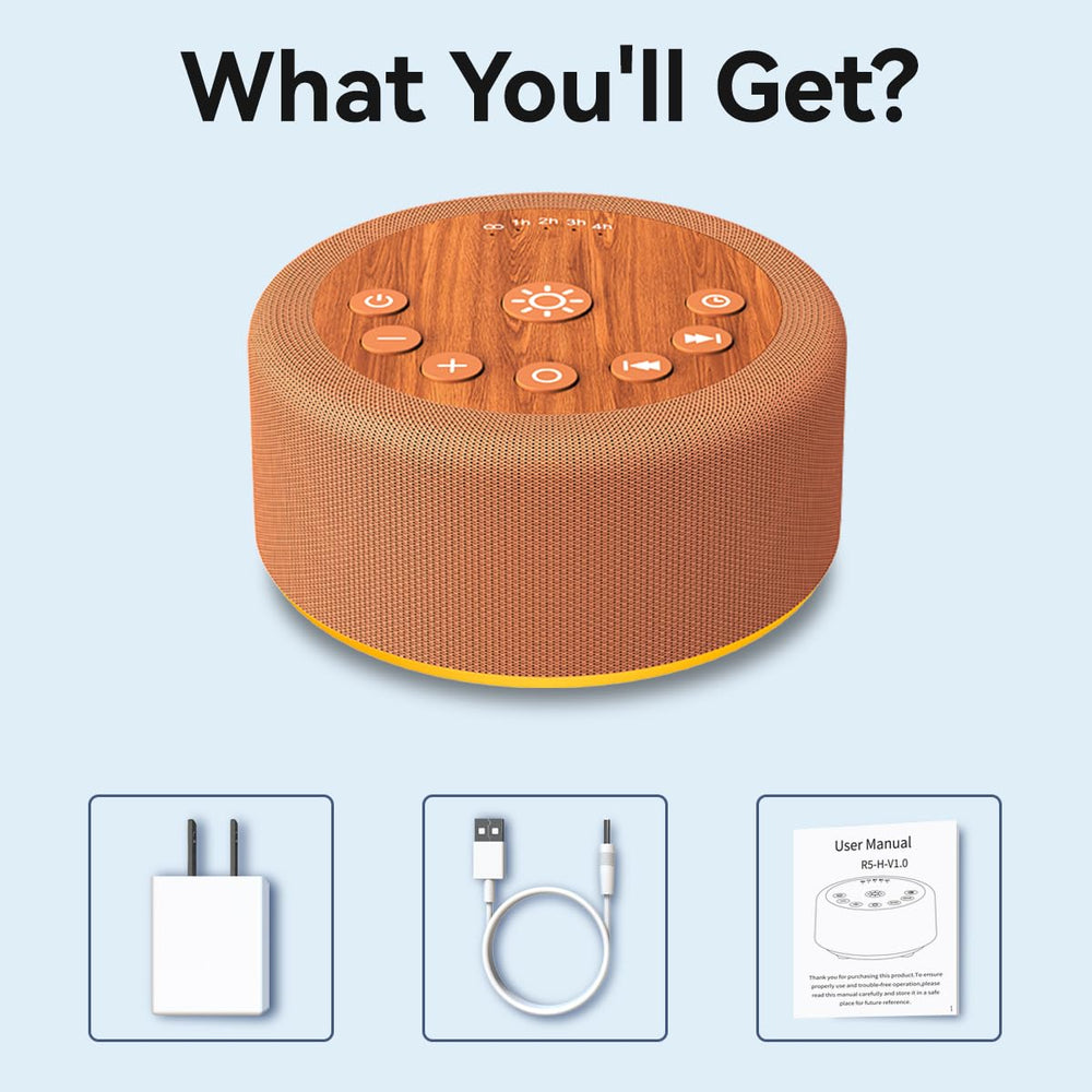 Hushing Sleep Sound Machine elegant design complements nurseries and bedrooms