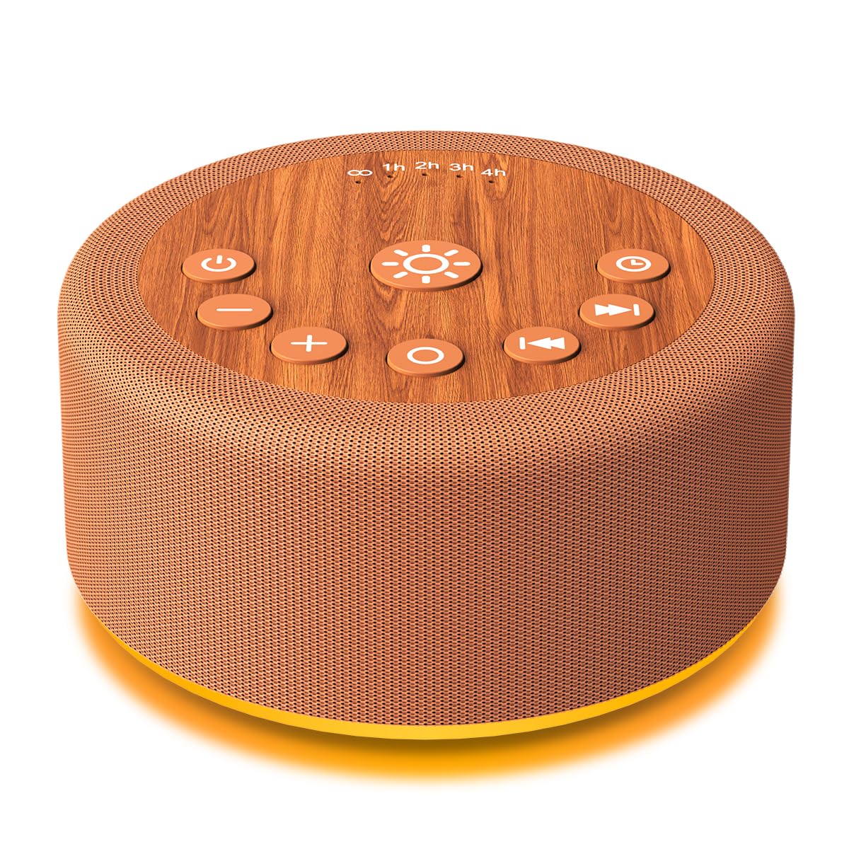 Hushing Sleep Sound Machine displaying 30 non-looping sounds for versatile ambience