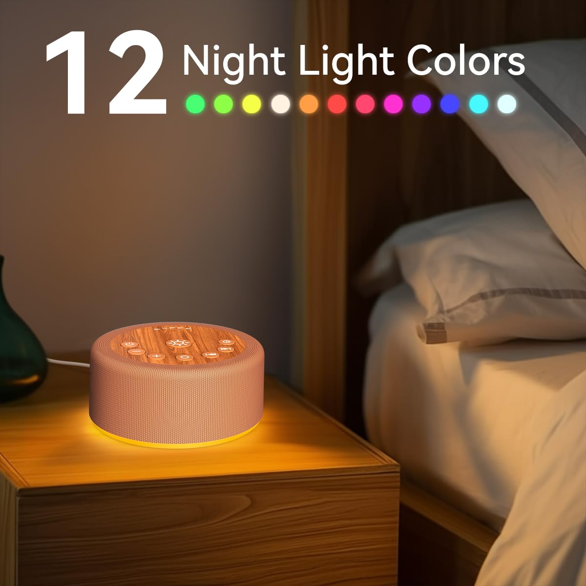 Hushing Sleep Sound Machine with five timers for flexible scheduling