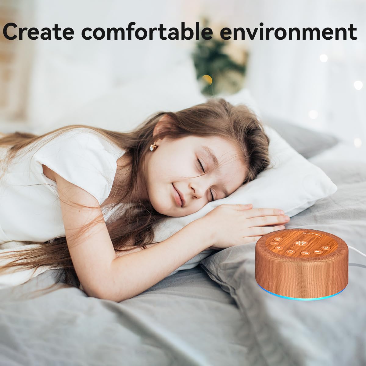 Hushing Sleep Sound Machine brown noise option for focused quiet time