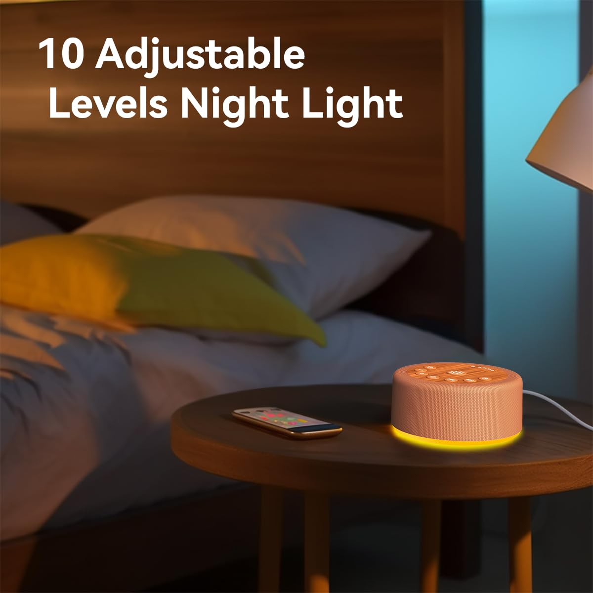 Hushing Sleep Sound Machine memory function recalls last settings for quick setup