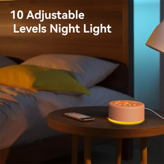 Hushing Sleep Sound Machine memory function recalls last settings for quick setup