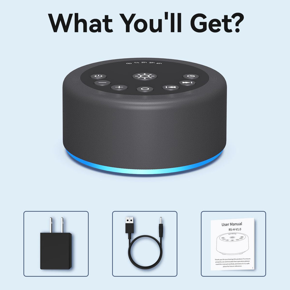 Hushing sleep sound machine travel compact design for trips.
