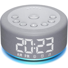 Hushing sound machine alarm clock night light shows versatile 3-in-1 setup for peaceful nights