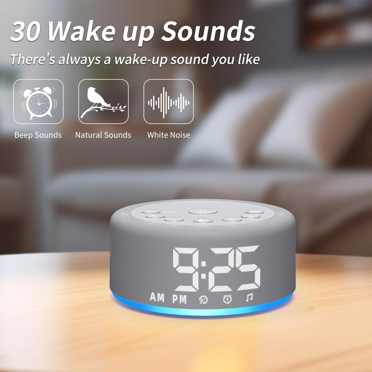 Hushing sound machine memory function preserves last settings after power loss