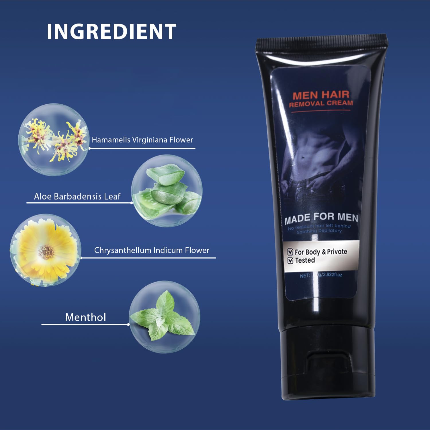 Huuazoi packaging closeup emphasizing balanced formula for all skin types.