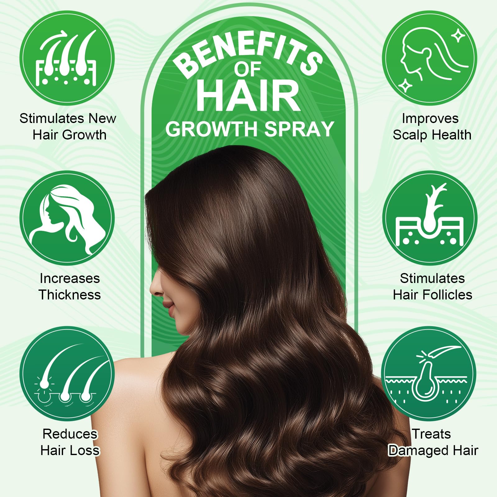 HUYEHF Castor oil nourishing drops for smoother, thicker looking hair