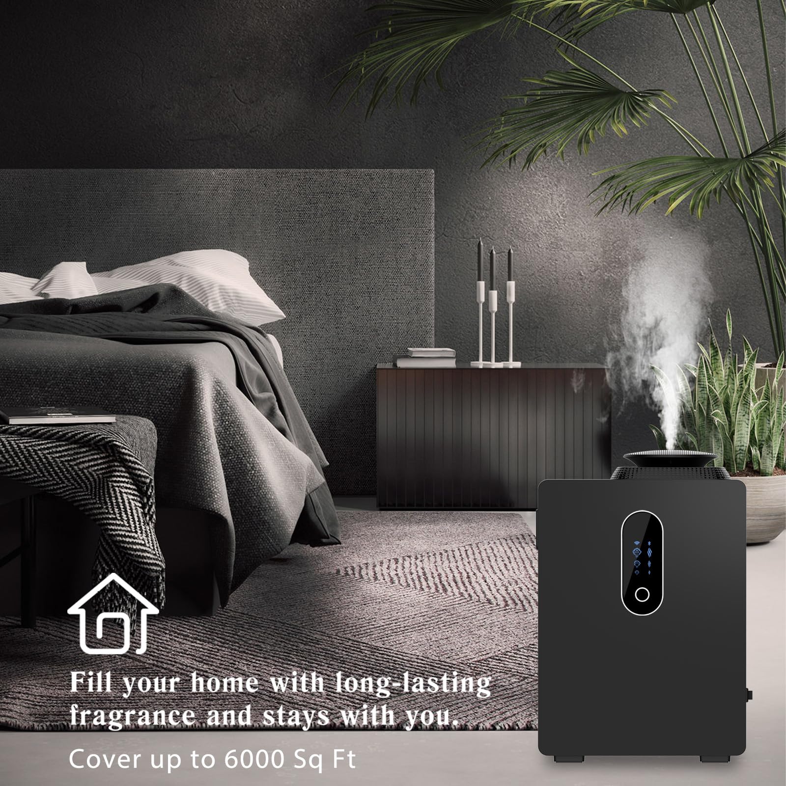 Diffuser app control screen via Smart Life on smartphone