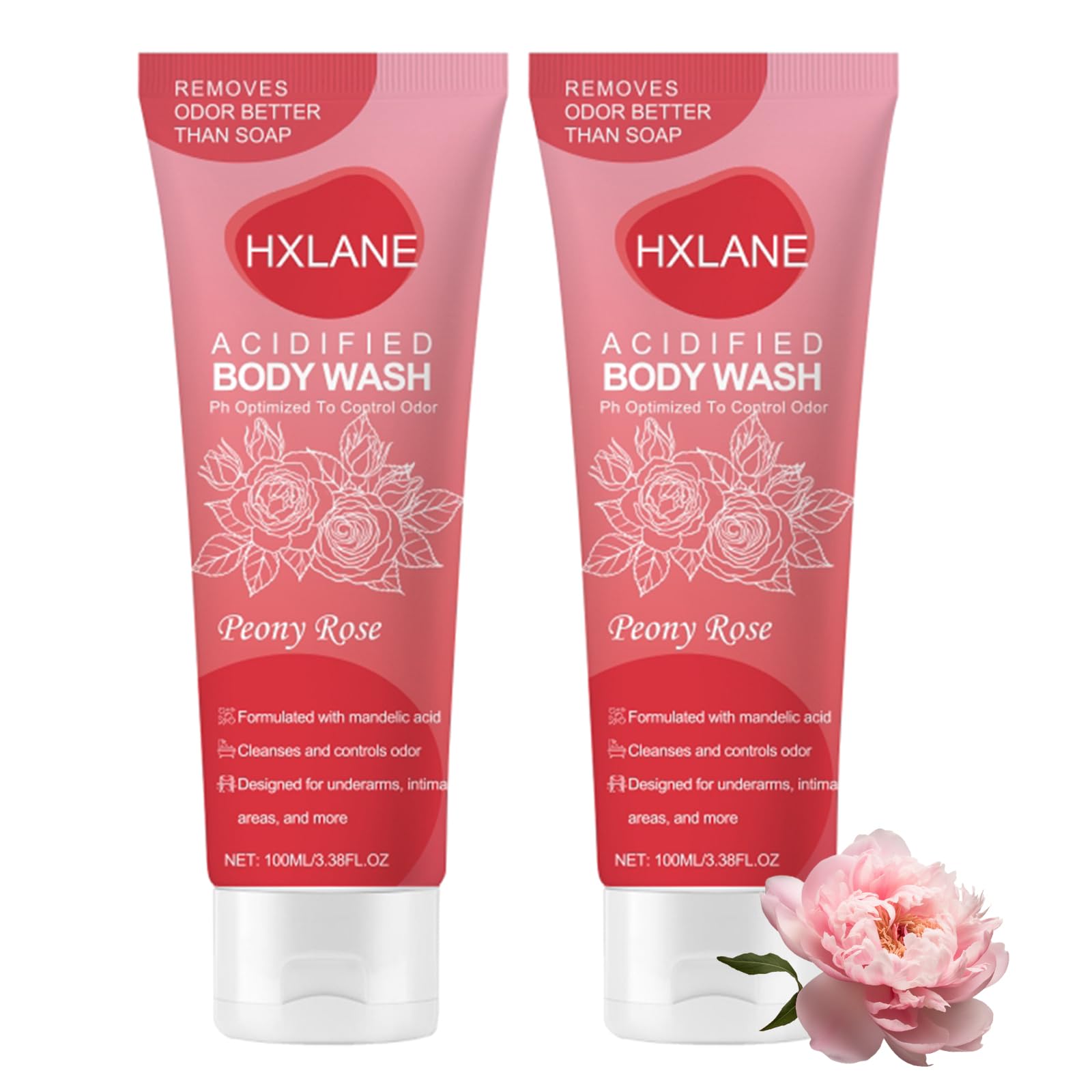 HXLANE acidified body wash rose bottle for daily cleansing and lasting fragrance