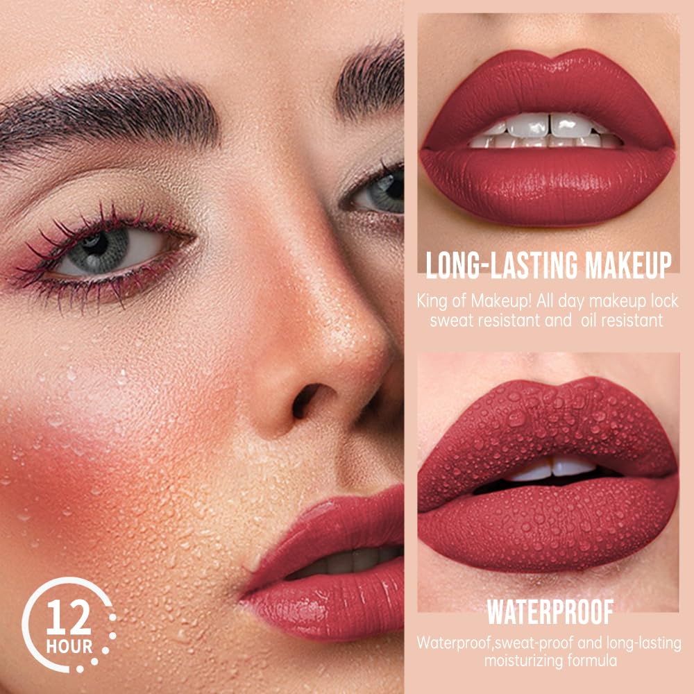 Hxssll Matte Lip Stain Soft Nude swatch for everyday wear