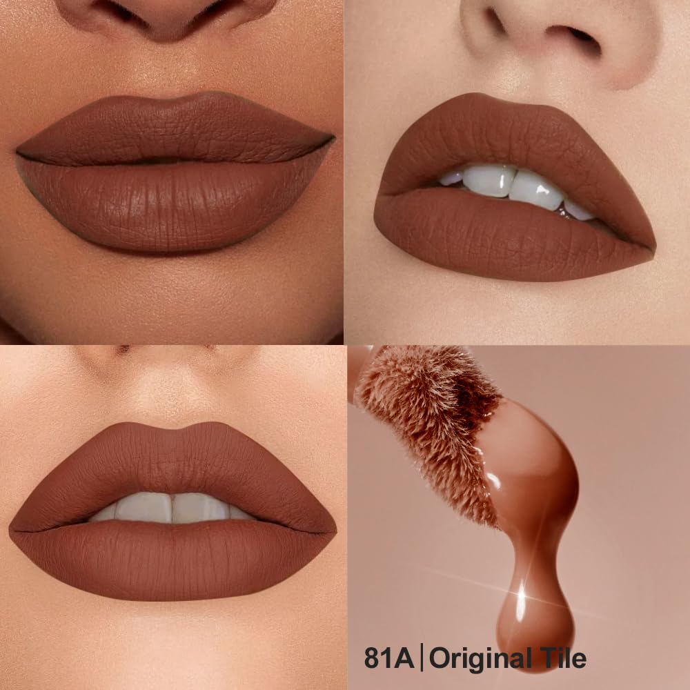 Close-up of lips wearing Hxssll for a natural, soft-blurring velvet look.