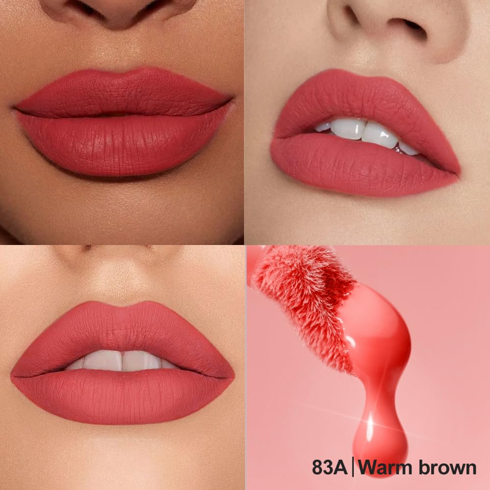 Hxssll Matte Velvet Lip Stain swatches display buildable pigment for natural to bold looks.