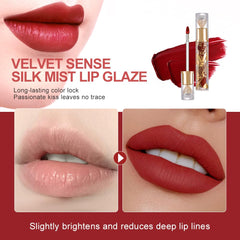 Texture swirl of Hxssll Lip Stain illustrating misty velvet finish