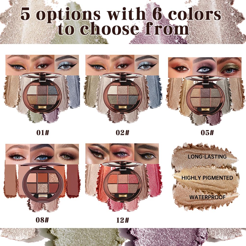 Hxssll Shimmer Eyeshadow Palette swatches show rich pigment in cool tones.