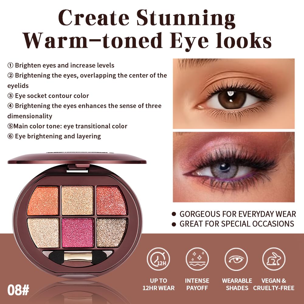 Hxssll Shimmer Glitter Mini Eyeshadow Palette hot pink metallic for dramatic shine