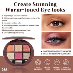 Hxssll Shimmer Glitter Mini Eyeshadow Palette hot pink metallic for dramatic shine