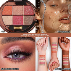 Hxssll Shimmer Glitter Mini Eyeshadow Palette long-wear waterproof color