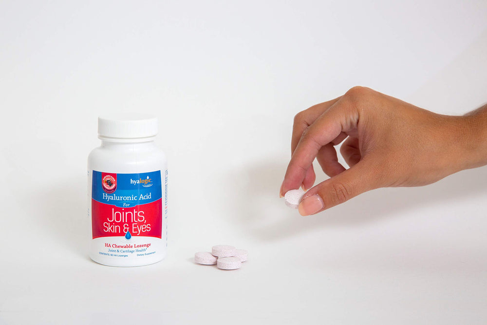 Graphic illustrating benefits: skin hydration, joints, and eyes