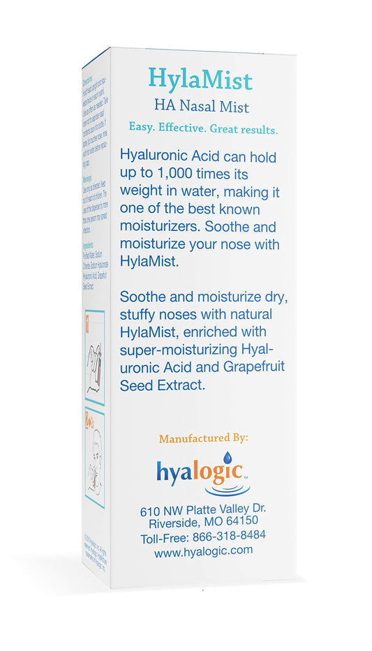 HylaMist pump dispense shows easy one-handed use for quick moisturization.