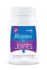 Bottle of Hyalogic Resveratrol 30 Capsules with grape seed extract