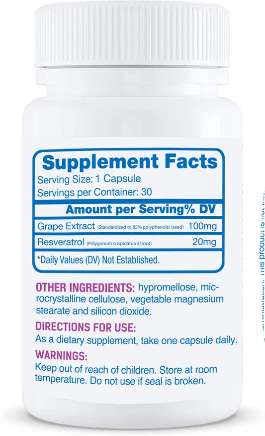 Close-up of Hyalogic Resveratrol bottle label