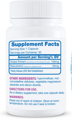 Close-up of Hyalogic Resveratrol bottle label