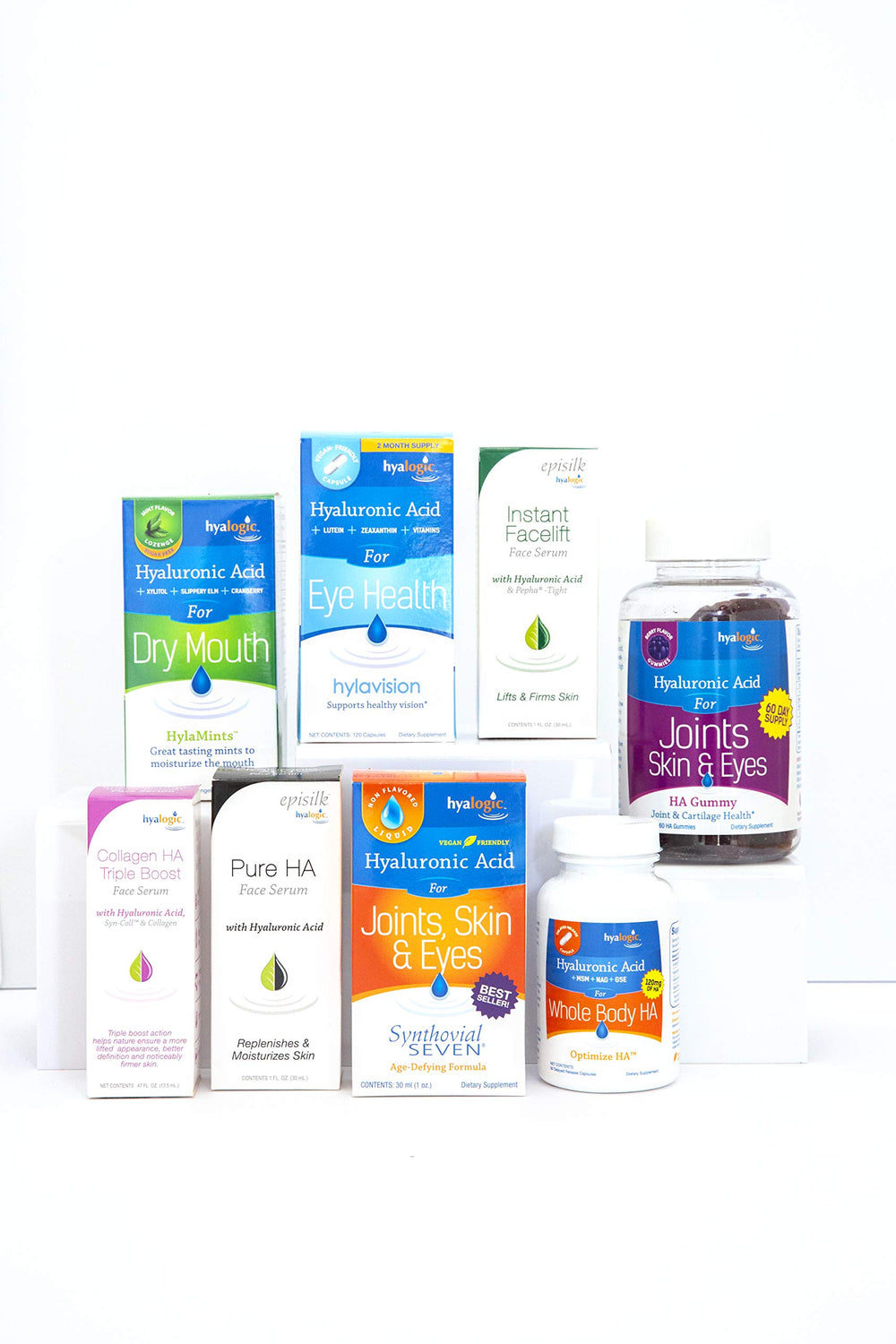 Vegan, 30-day supply packaging for Hyalogic Resveratrol