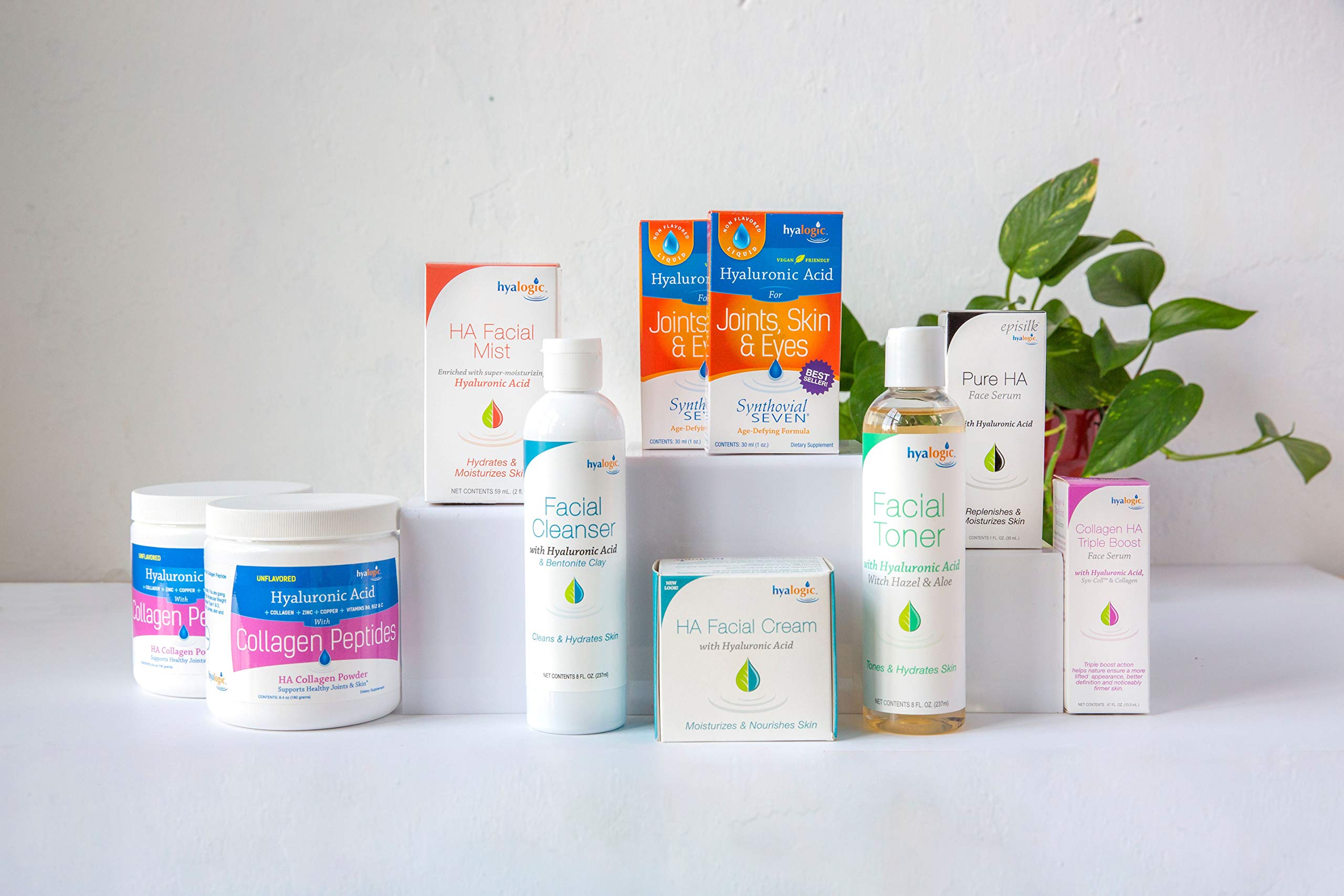 Dropper dispensing Hyalogic Synthovial Seven liquid into glass