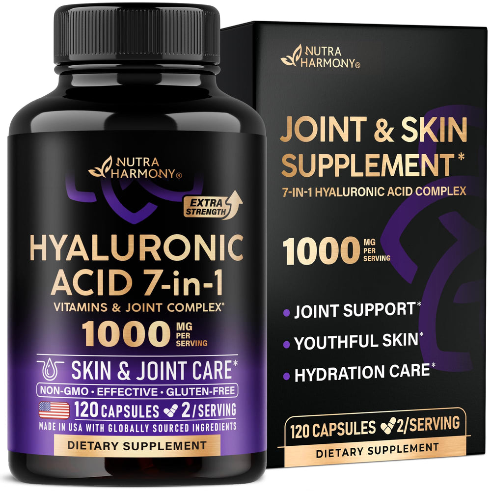 Label for Hyaluronic Acid Supplements 1000 mg