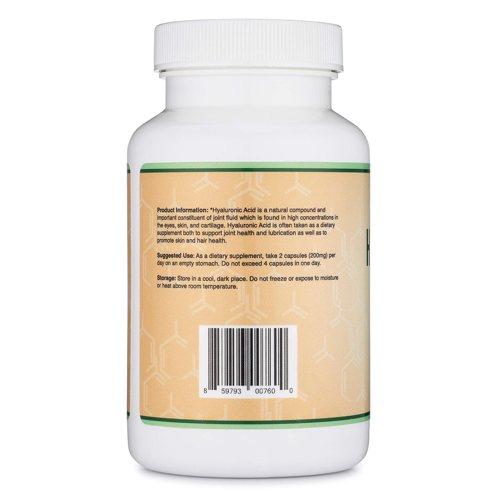Quality assurance and testing imagery for Hyaluronic Acid Supplements