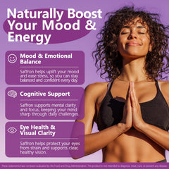Allergen-free gluten-free saffron supplement label