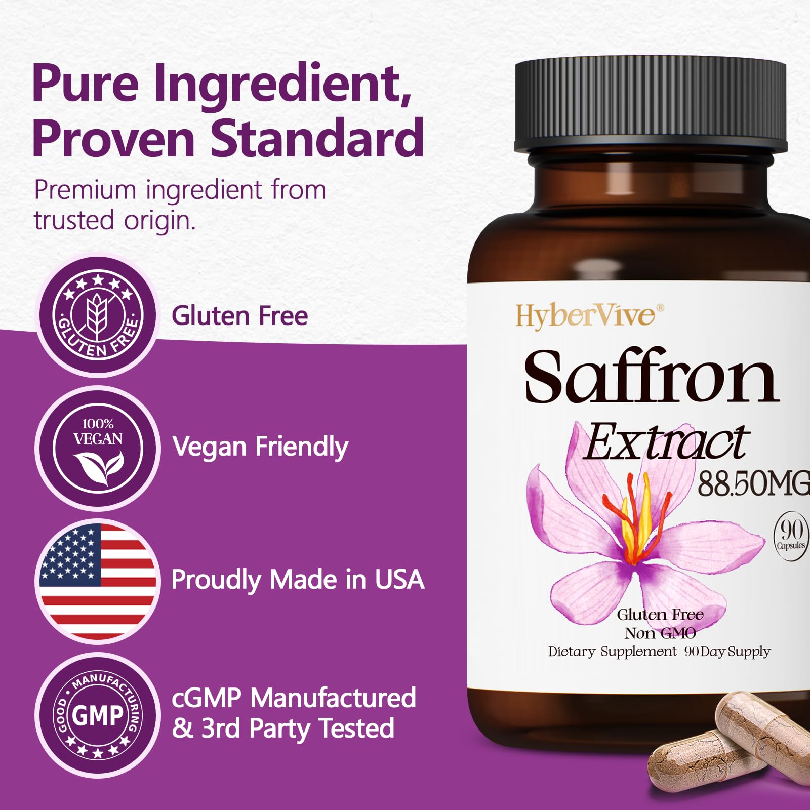 Eye health support imagery with saffron extract