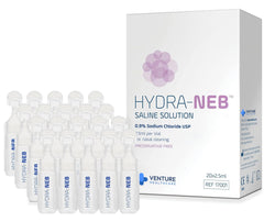 Hydra-Neb saline ampoules pack for quick nasal cleansing on the go.