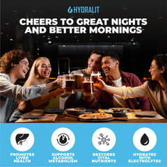 Hydralit bottle and capsules suggesting better mornings