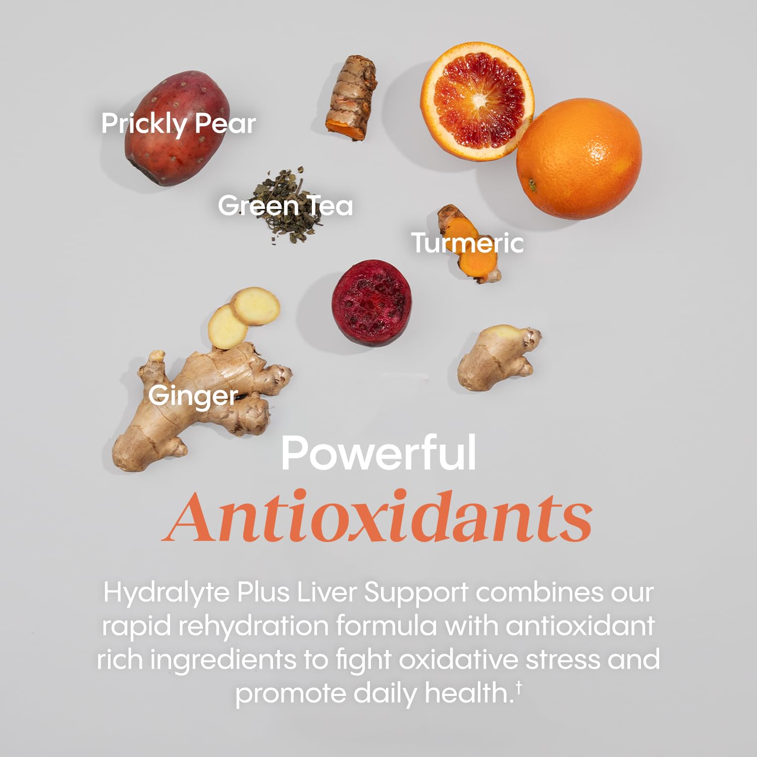 Antioxidants and vitamins B12 and B6 in Hydralyte Liver Support