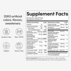 Close-up of Hydralyte Liver Support electrolyte mix bottle showing ingredients