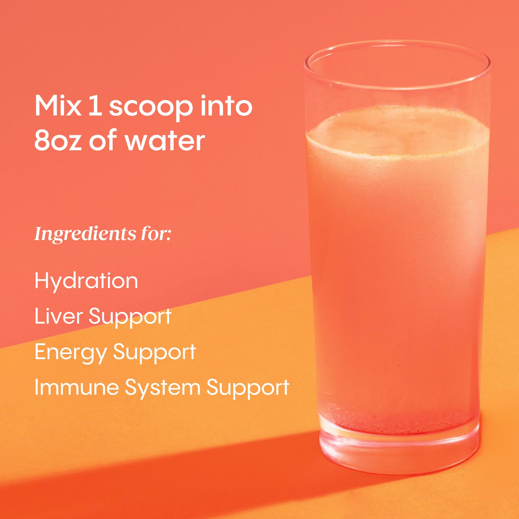 Nutrition facts panel of Hydralyte Liver Support